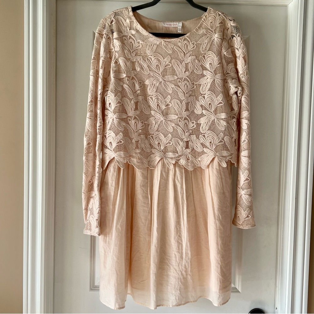 See by Chloe | Guipure lace and Cotton Mini Dress Sz 44